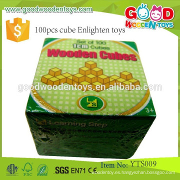 El mejor niño educativo de madera juega el juego preescolar 100pcs Cube Aclare los juguetes